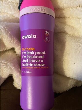 Owala Insulated Water Bottle with Built-In Straw - Purple/Pink